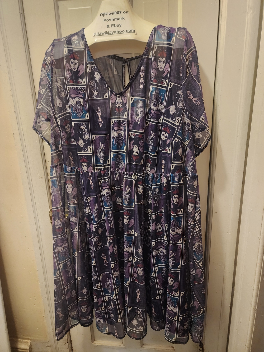 4x [Torrid x Disney] Villians Mesh Portrait Dress